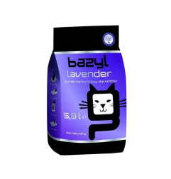 Bazyl Lavender – żwirek bentonitowy dla kota 5,3 l, lawendowy zapach, mocno zbrylający, bezpyłowy