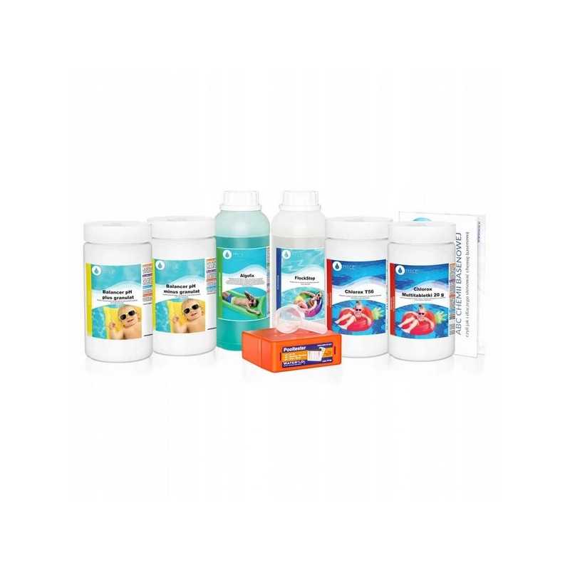 Zestaw startowy duży 7 w 1 do pielęgnacji wody basenowej Zestaw startowy duży 7 w 1 do pielęgnacji wody basenowej