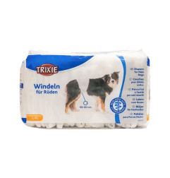 Pieluchy dla dorosłych psów samców L-XL, 12 szt., wysokochłonne, jednorazowe z rzepami