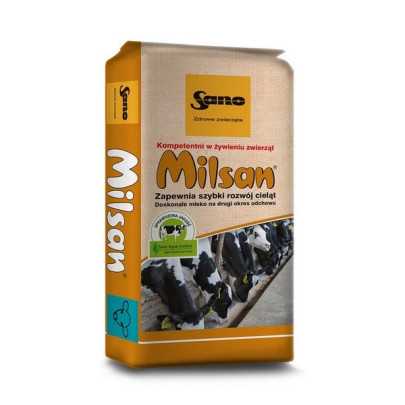 Milsan Sano – preparat mlekozastępczy dla cieląt, opakowanie
