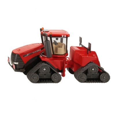Model Case IH Quadtrac 600 SIKU 1:32 – ciągnik gąsienicowy z przegubem i zaczepem, widok z boku na cztery trójkątne gąsienice