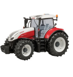 Steyr Terrus CVT Bruder 1:16 – ciągnik zabawkowy z otwieraną maską i przeszkloną kabiną, widok z boku