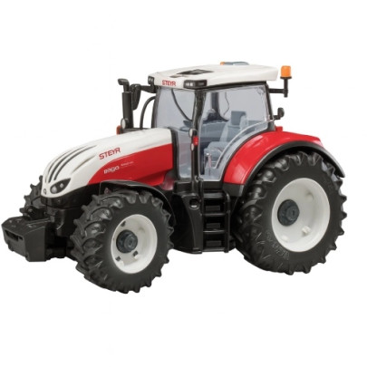 Steyr Terrus CVT Bruder 1:16 – ciągnik zabawkowy z otwieraną maską i przeszkloną kabiną, widok z boku