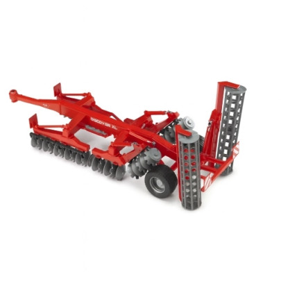 Bruder 02217 Kuhn Discover XL – brona talerzowa 1:16, widok na szeroko rozstawione talerze uprawowe