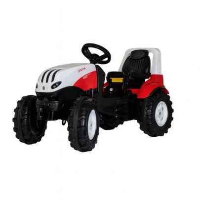 Rolly Toys rollyFarmtrac Steyr 6300 Terrus CVT – traktor na pedały z kabłąkiem i regulowanym siedziskiem, widok z boku