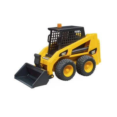 Bruder CAT skid-steer 1:16 – ładowarka kompaktowa ze zdejmowaną łyżką i ramieniem roboczym, widok z boku