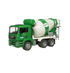 Bruder MAN TGA betoniarka 1:16 z obrotowym bębnem i dwiema rynnami zsypowymi, kabina odchylona