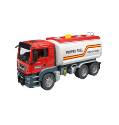 Bruder MAN TGS cysterna 1:16 z bębnem na wąż, drabiną tylną i otwartymi drzwiami kabiny