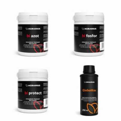 Kompletny BIOPAKIET START DLA DZIAŁKI: Bi azot, Bi fosfor, Bi protect i Glebomax w ofercie HotFarm.pl