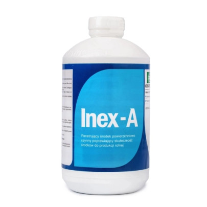 Inex-A – profesjonalny adiuwant niejonowy i kondycjoner cieczy roboczej poprawiający przyczepność oprysków.